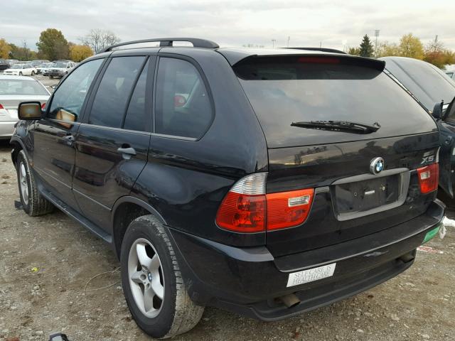 5UXFA53592LP47365 - 2002 BMW X5 3.0I BLACK photo 3