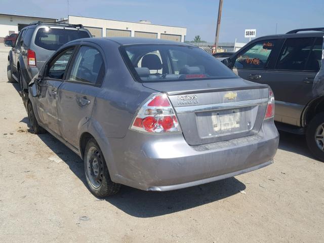 KL1TD5DEXBB196497 - 2011 CHEVROLET AVEO LS GRAY photo 3