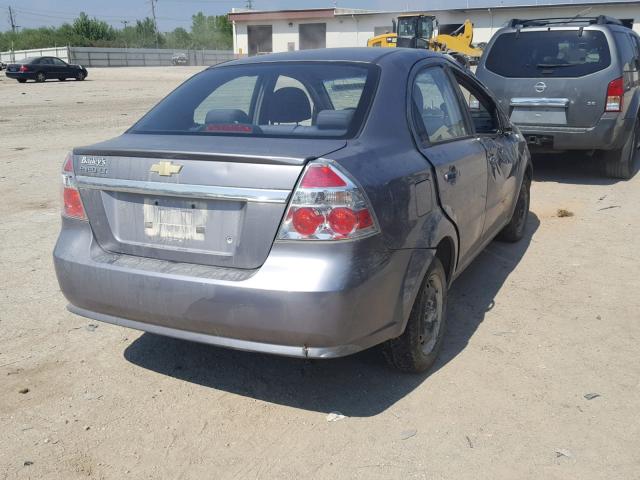 KL1TD5DEXBB196497 - 2011 CHEVROLET AVEO LS GRAY photo 4