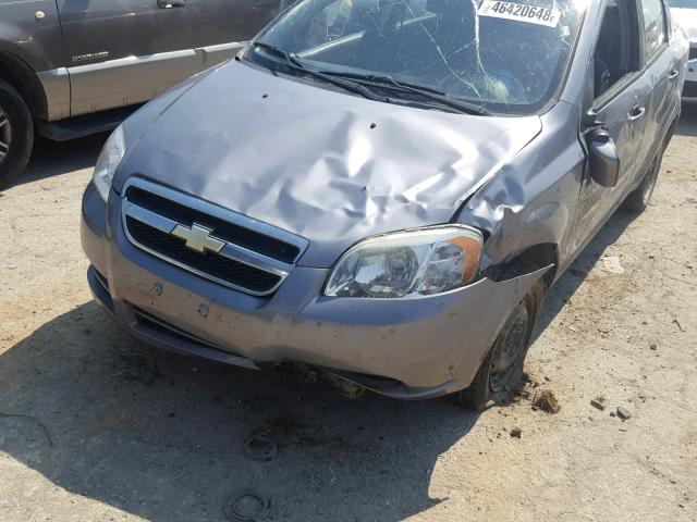 KL1TD5DEXBB196497 - 2011 CHEVROLET AVEO LS GRAY photo 9