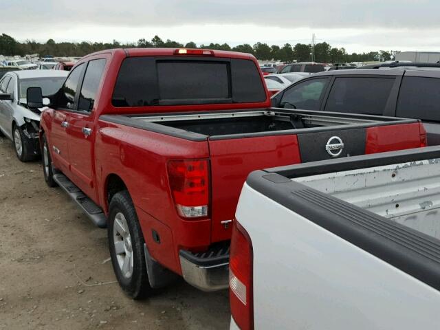 1N6BA07A76N553743 - 2006 NISSAN TITAN XE RED photo 3