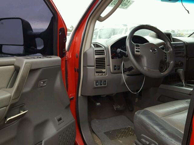 1N6BA07A76N553743 - 2006 NISSAN TITAN XE RED photo 9