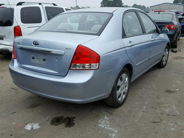 KNAFE121185538919 - 2008 KIA SPECTRA EX BLUE photo 4