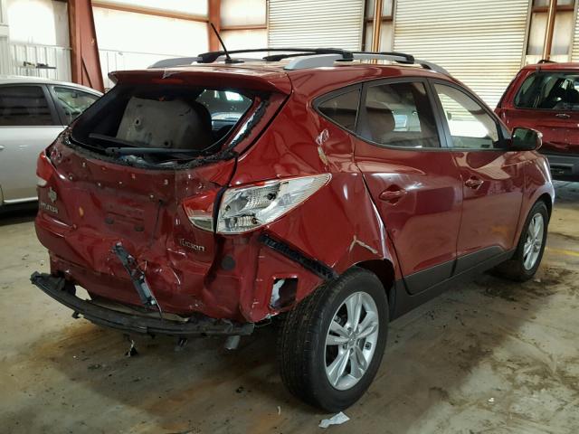 KM8JU3AC5CU458256 - 2012 HYUNDAI TUCSON GLS RED photo 4