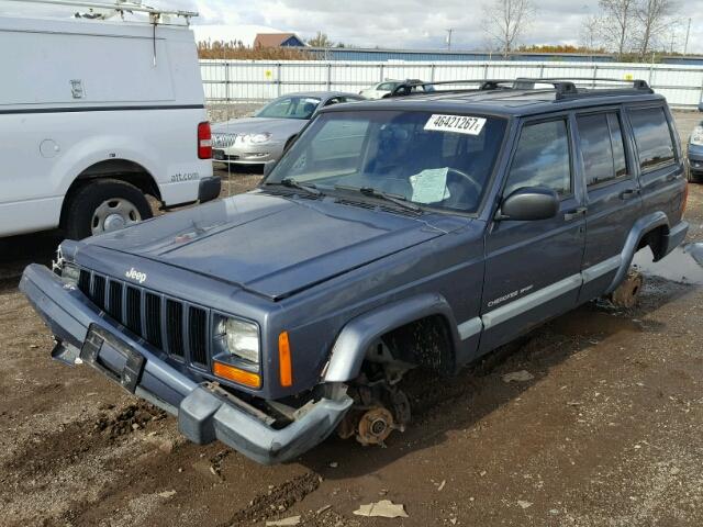 1J4FF48SX1L529567 - 2001 JEEP CHEROKEE S BLUE photo 2