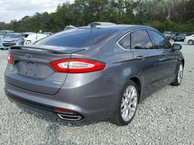 3FA6P0K90ER155243 - 2014 FORD FUSION TIT GRAY photo 4