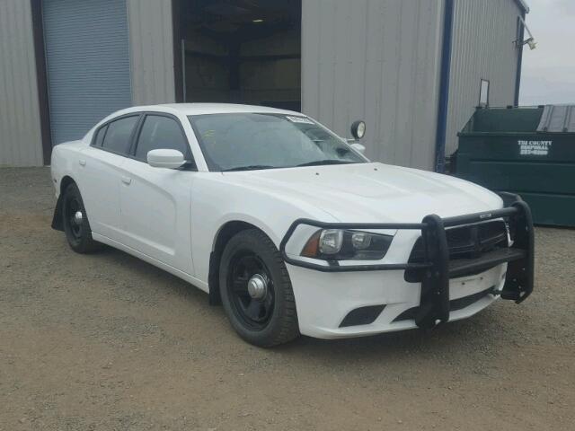 2C3CDXATXDH521901 - 2013 DODGE CHARGER PO WHITE photo 1