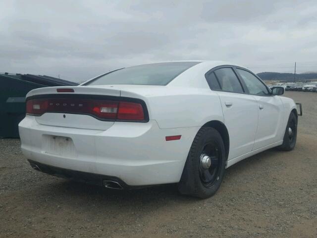 2C3CDXATXDH521901 - 2013 DODGE CHARGER PO WHITE photo 4