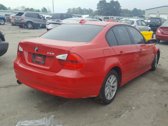 WBAVB13546KX34633 - 2006 BMW 325 I RED photo 4