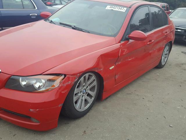 WBAVB13546KX34633 - 2006 BMW 325 I RED photo 9