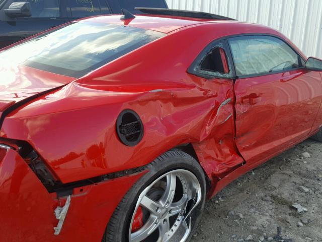 2G1FC1EV5A9146969 - 2010 CHEVROLET CAMARO LT RED photo 9