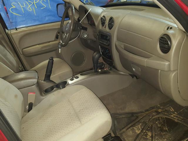 1J4GL38K66W232177 - 2006 JEEP LIBERTY RE RED photo 5