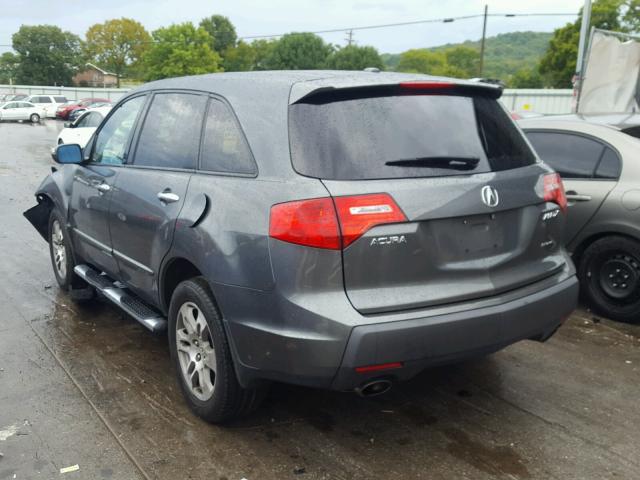 2HNYD28238H534863 - 2008 ACURA MDX CHARCOAL photo 3