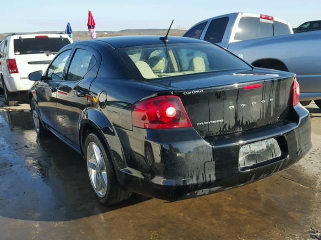 1C3CDZAB0DN535770 - 2013 DODGE AVENGER SE BLACK photo 3