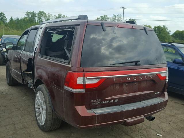 5LMJJ3JT4FEJ00358 - 2015 LINCOLN NAVIGATOR BURGUNDY photo 3