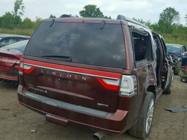 5LMJJ3JT4FEJ00358 - 2015 LINCOLN NAVIGATOR BURGUNDY photo 4