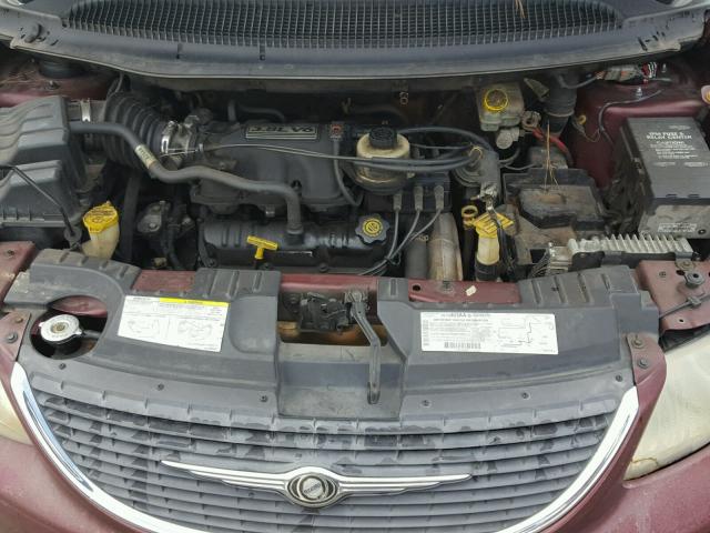 2C8GP54LX2R700286 - 2002 CHRYSLER TOWN & COU BURGUNDY photo 7