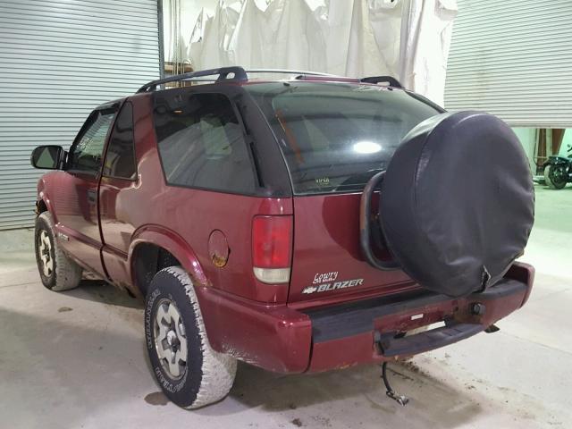 1GNCT18X33K138238 - 2003 CHEVROLET BLAZER RED photo 3