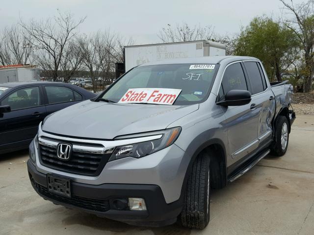 5FPYK2F23HB004095 - 2017 HONDA RIDGELINE GRAY photo 2