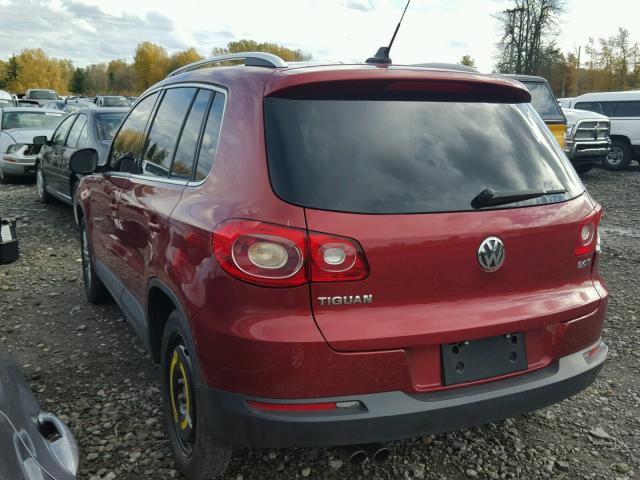 WVGAV75N69W501421 - 2009 VOLKSWAGEN TIGUAN S RED photo 3