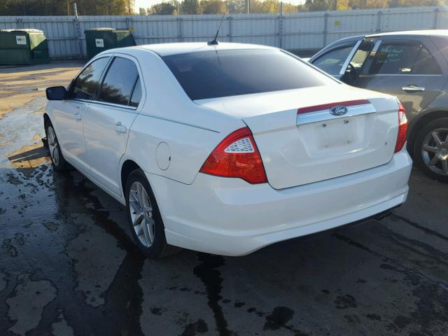 3FAHP0JA0BR156036 - 2011 FORD FUSION SEL WHITE photo 3