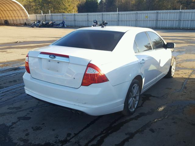 3FAHP0JA0BR156036 - 2011 FORD FUSION SEL WHITE photo 4