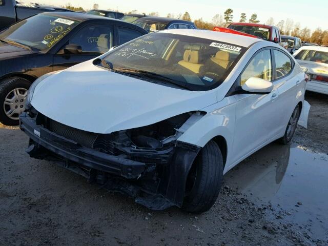 5NPDH4AE0DH359479 - 2013 HYUNDAI ELANTRA GL WHITE photo 2