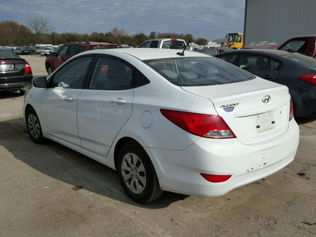 KMHCT4AE1FU815472 - 2015 HYUNDAI ACCENT GLS WHITE photo 3