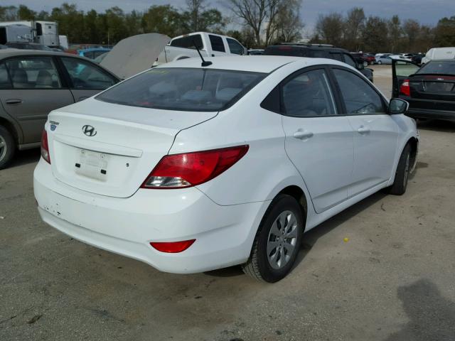 KMHCT4AE1FU815472 - 2015 HYUNDAI ACCENT GLS WHITE photo 4