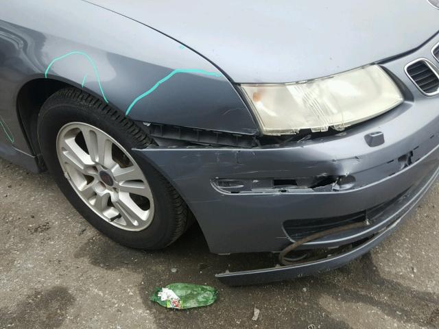 YS3FD46Y771012615 - 2007 SAAB 9-3 2.0T GRAY photo 9