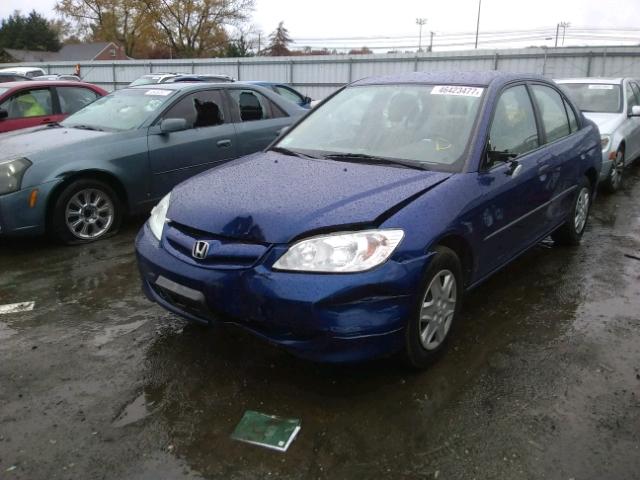 2HGES16384H617415 - 2004 HONDA CIVIC DX V BLUE photo 2