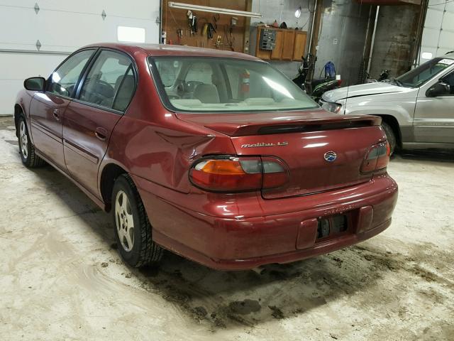 1G1NE52J13M570508 - 2003 CHEVROLET MALIBU LS RED photo 3