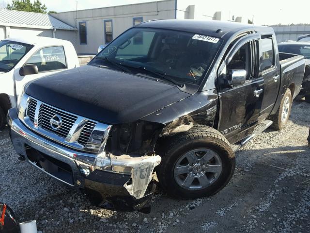 1N6BA0EC6EN502575 - 2014 NISSAN TITAN S BLACK photo 2