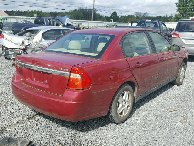 1G1ZT528X4F120530 - 2004 CHEVROLET MALIBU LS MAROON photo 4