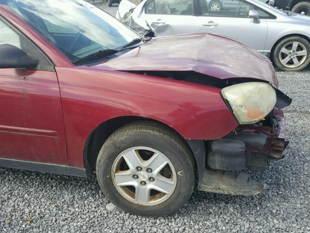 1G1ZT528X4F120530 - 2004 CHEVROLET MALIBU LS MAROON photo 9