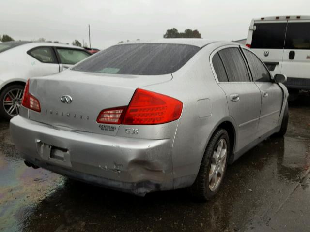 JNKCV51E93M320032 - 2003 INFINITI G35 SILVER photo 4