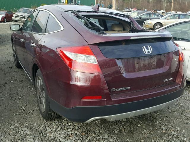 5J6TF2H58DL004304 - 2013 HONDA CROSSTOUR MAROON photo 3