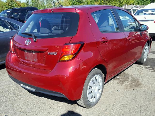 VNKKTUD36HA082423 - 2017 TOYOTA YARIS L RED photo 4