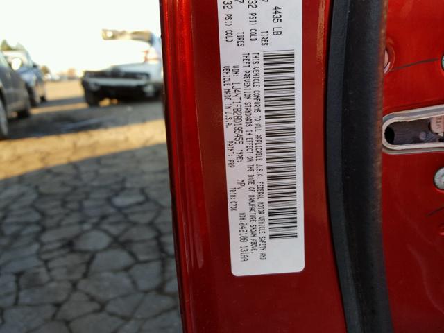 1J4NT1FB2BD195455 - 2011 JEEP COMPASS SP წითელი ფოტო 10