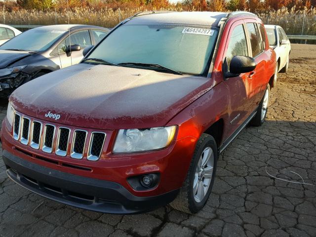 1J4NT1FB2BD195455 - 2011 JEEP COMPASS SP RED photo 2