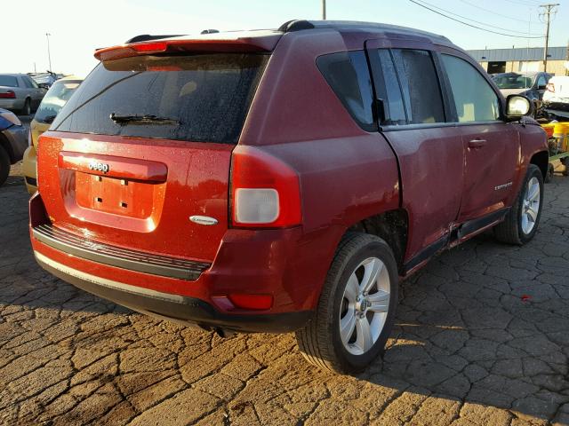 1J4NT1FB2BD195455 - 2011 JEEP COMPASS SP წითელი ფოტო 4