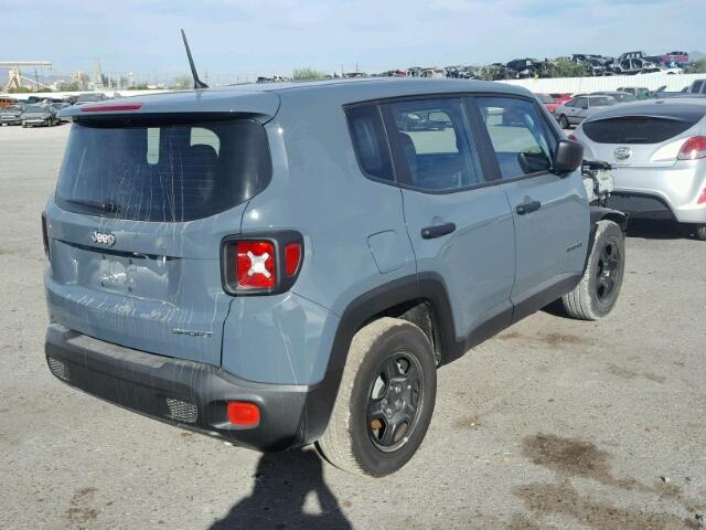 ZACCJAAH6HPF40785 - 2017 JEEP RENEGADE BLUE photo 4