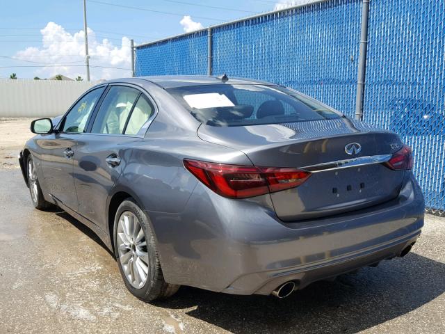 JN1EV7AP4JM357089 - 2018 INFINITI Q50 LUXE GRAY photo 3