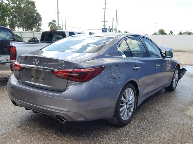 JN1EV7AP4JM357089 - 2018 INFINITI Q50 LUXE GRAY photo 4