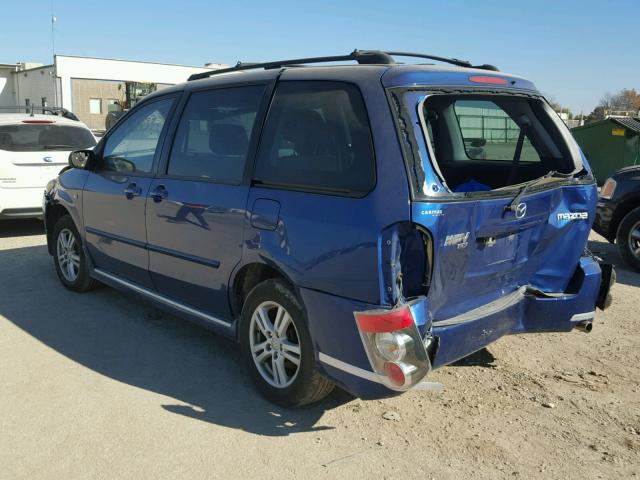 JM3LW28A040516036 - 2004 MAZDA MPV WAGON BLUE photo 3