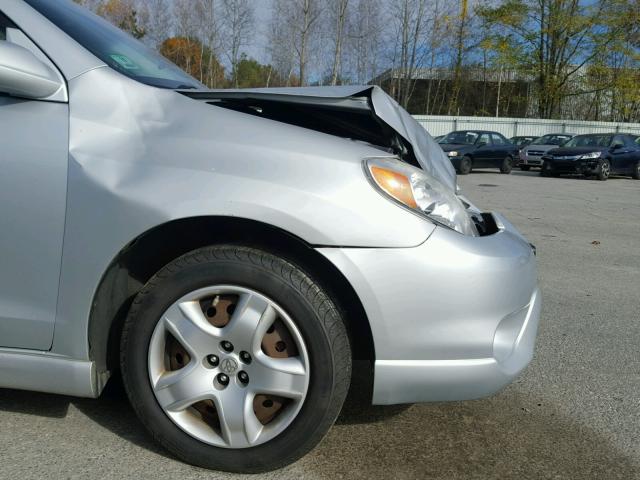 2T1KR30E08C694525 - 2008 TOYOTA COROLLA MA SILVER photo 9