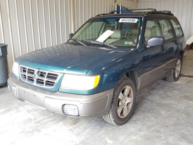 JF1SF6553XH729576 - 1999 SUBARU FORESTER S GREEN photo 2