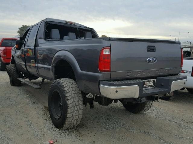 1FT7W2BT2BEA12494 - 2011 FORD F250 SUPER GRAY photo 3