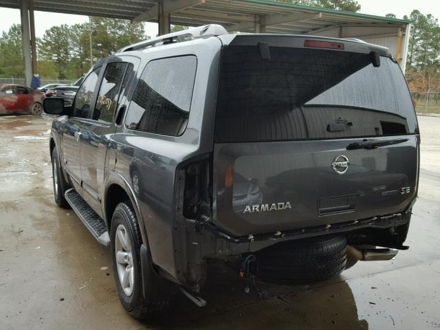 5N1BA08D09N600302 - 2009 NISSAN ARMADA SE GRAY photo 3