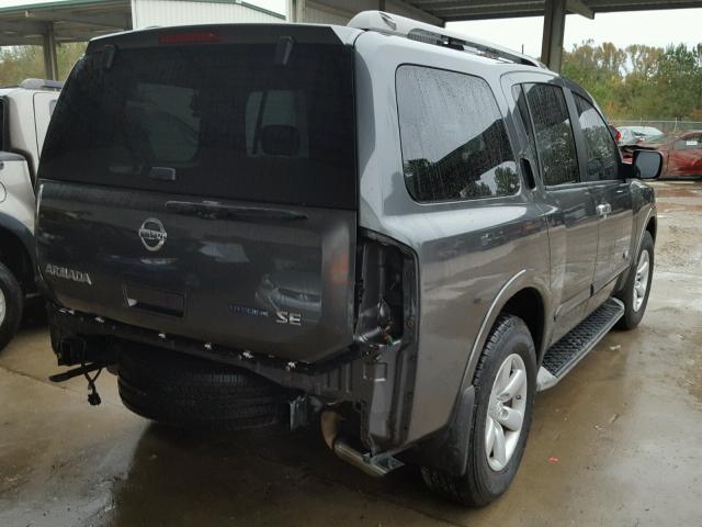 5N1BA08D09N600302 - 2009 NISSAN ARMADA SE GRAY photo 4